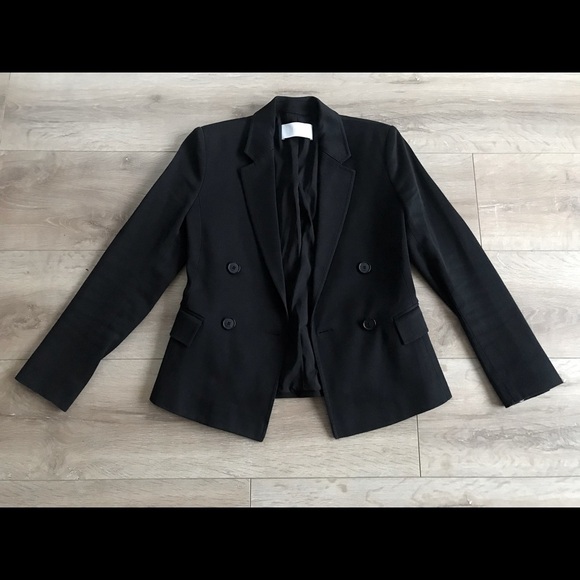 Hugo Boss blazer black suit jacket pinstripe silk like lining - Picture 1 of 15